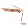 Bambrella Levante 2.5 x 3.5m (8.5 x 11.5) Rectangle Side Wind Bamboo Cantilever Umbrella - 
