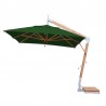 Bambrella Levante 2.5 x 3.5m (8.5 x 11.5) Rectangle Side Wind Bamboo Cantilever Umbrella - Green