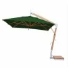Bambrella Levante 2.5 x 3.5m (8.5 x 11.5) Rectangle Side Wind Bamboo Cantilever Umbrella - Green - Bambrella Levante 2.5 x 3.5m (8.5 x 11.5) Rectangle Side Wind Bamboo Cantilever Umbrella - Green