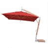 Bambrella Levante 2.5 x 3.5m (8.5 x 11.5) Rectangle Side Wind Bamboo Cantilever Umbrella - Red