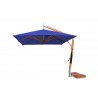 Levante 3.4m (11) Square Side Wind Bamboo Cantilever Umbrella-Blue