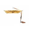 Levante 3.0m (10) Square Side Wind Bamboo Cantilever Umbrella- Ecru - Levante 3.0m (10) Square Side Wind Bamboo Cantilever Umbrella- Ecru
