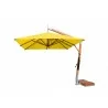 Levante 3.0m (10) Square Side Wind Bamboo Cantilever Umbrella- yellow - Levante 3.0m (10) Square Side Wind Bamboo Cantilever Umbrella- yellow