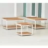 Cane-Line Level Coffee Table Small White base - Cane-Line Level Coffee Table Small White base