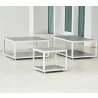 Cane-Line Level Coffee Table white base  - Cane-Line Level Coffee Table white base 