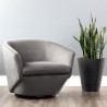 Sunpan Treviso Swivel Lounge Chair in Antonio Charcoal - Lifestyle