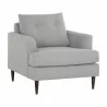Sunpan Laurel Armchair Liv Dove - Front Side Angle - Sunpan Laurel Armchair Liv Dove - Front Side Angle