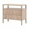 Essentials For Living Highland Open Shelf 2-Drawer Nightstand in Natural Oak - Front Side Angle - Essentials For Living Highland Open Shelf 2-Drawer Nightstand in Natural Oak - Front Side Angle