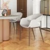 Limay Dining Chair Beige & Walnut- Lifestyle 1 - Limay Dining Chair Beige & Walnut- Lifestyle 1