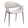 Limay Dining Chair Beige & Walnut- side view 1