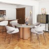 Limay Dining Chair Beige & Walnut- Lifestyle 2