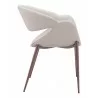 Limay Dining Chair Beige & Walnut- side view 2 - Limay Dining Chair Beige & Walnut- side view 2