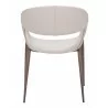 Limay Dining Chair Beige & Walnut- back view 1 - Limay Dining Chair Beige & Walnut- back view 1