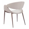Limay Dining Chair Beige & Walnut- back view 2