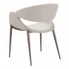 Limay Dining Chair Beige & Walnut- back view 2 - Limay Dining Chair Beige & Walnut- back view 2