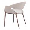 Limay Dining Chair Beige & Walnut- back view 3