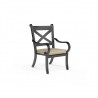 Monterey Aluminum Dining Chair with Cushion - Angled