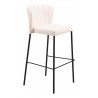 Linz Barstool in Cream- Front View 1