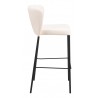 Linz Barstool in Cream- side View 1