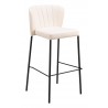 Linz Barstool in Cream- Front View 3