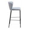 Linz Barstool in Gray- side View 1