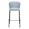 Linz Barstool in Gray- Front View 2