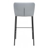 Linz Barstool in Gray- back View 1