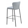 Linz Barstool in Gray- back View 2