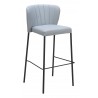Linz Barstool in Gray- Front View 3