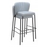 Linz Barstool in Gray- Stackable
