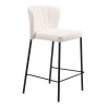 Linz Counter Stool in Cream- front view 2