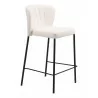 Linz Counter Stool in Cream- front view 2 - Linz Counter Stool in Cream- front view 2