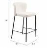 Linz Counter Stool in Cream- seat dimension - Linz Counter Stool in Cream- seat dimension