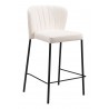 Linz Counter Stool in Cream- front view 3