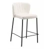 Linz Counter Stool in Cream- front view 3 - Linz Counter Stool in Cream- front view 3
