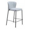 Linz Counter Stool in Gray- front view 1
