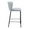 Linz Counter Stool in Gray- side view 1 - Linz Counter Stool in Gray- side view 1