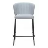 Linz Counter Stool in Gray- front view 2 - Linz Counter Stool in Gray- front view 2