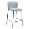 Linz Counter Stool in Gray- front view 3