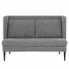 Sunpan Santos Two Seater Sofa - Chacha Grey - Front Angle - Sunpan Santos Two Seater Sofa - Chacha Grey - Front Angle