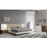 J&M Furniture Lisbon Natural White Lacquer Bed
