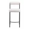 Livorno Counter Stool in Ivory- front view 1 - Livorno Counter Stool in Ivory- front view 1