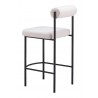 Livorno Counter Stool in Ivory- Angular view 2