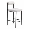 Livorno Counter Stool in Ivory- Angular view 3 - Livorno Counter Stool in Ivory- Angular view 3