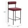 Livorno Counter Stool in Red & bronze- seat dimension - Livorno Counter Stool in Red & bronze- seat dimension