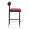 Livorno Counter Stool in Red & bronze- side view 1 - Livorno Counter Stool in Red & bronze- side view 1