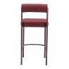 Livorno Counter Stool in Red & bronze- back view 1