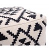 Lizardo Ottoman in Beige & Black- details 1