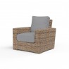 Havana Club Chair in Canvas Granite w/ Self Welt - Front Side Angle