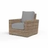 Havana Club Chair in Canvas Granite w/ Self Welt - Front Side Angle - Havana Club Chair in Canvas Granite w/ Self Welt - Front Side Angle